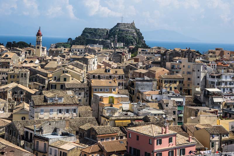 Blick auf die Altstadt von Korfu-Stadt, Griechenland